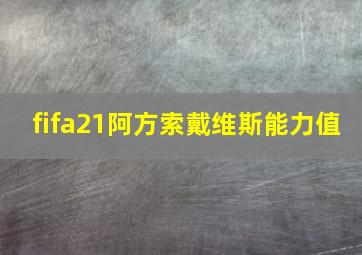 fifa21阿方索戴维斯能力值