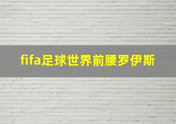 fifa足球世界前腰罗伊斯