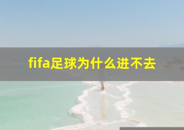 fifa足球为什么进不去