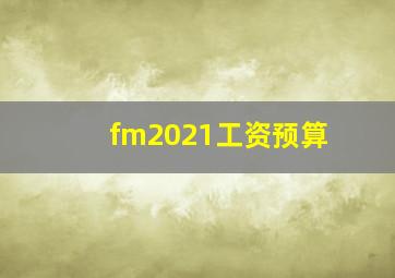 fm2021工资预算