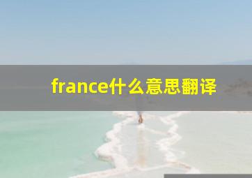 france什么意思翻译