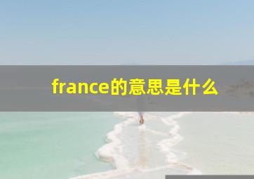 france的意思是什么