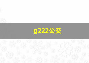 g222公交