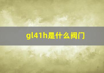 gl41h是什么阀门