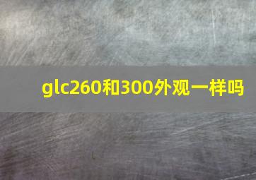 glc260和300外观一样吗