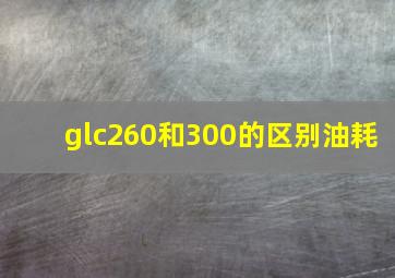 glc260和300的区别油耗