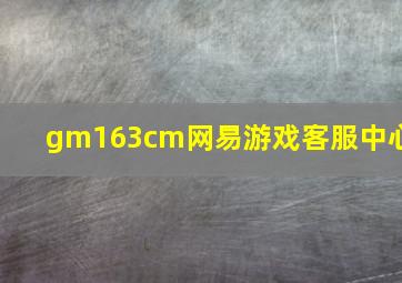 gm163cm网易游戏客服中心