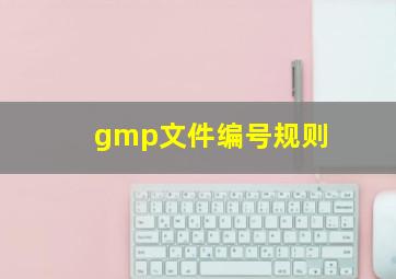 gmp文件编号规则