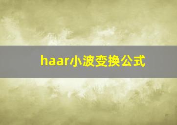 haar小波变换公式