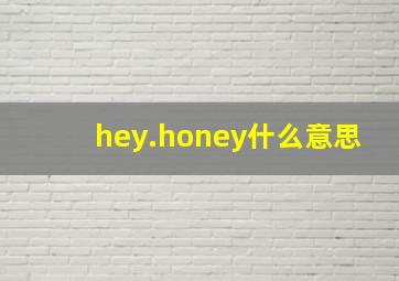 hey.honey什么意思