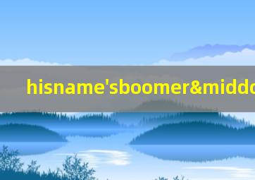 hisname'sboomer·怎么读