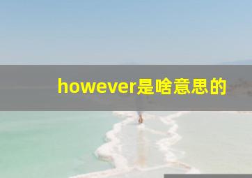 however是啥意思的