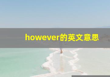 however的英文意思