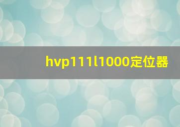 hvp111l1000定位器