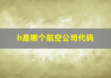 h是哪个航空公司代码