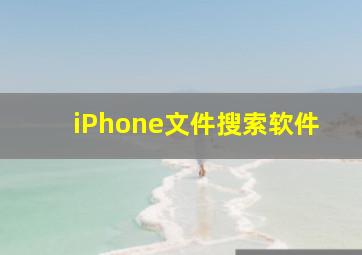 iPhone文件搜索软件