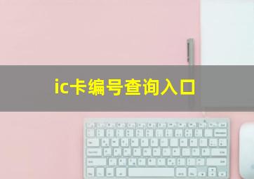 ic卡编号查询入口