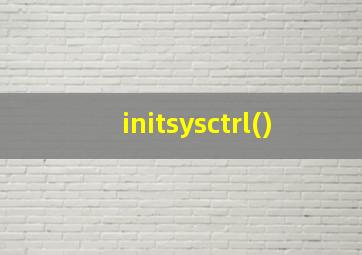 initsysctrl()