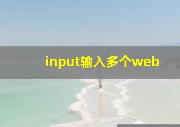 input输入多个web