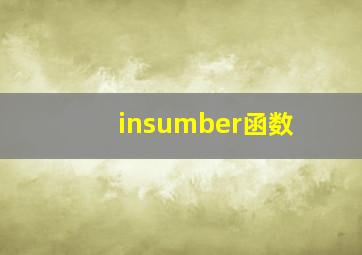 insumber函数