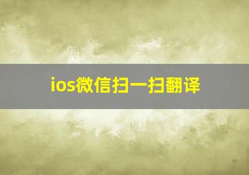 ios微信扫一扫翻译