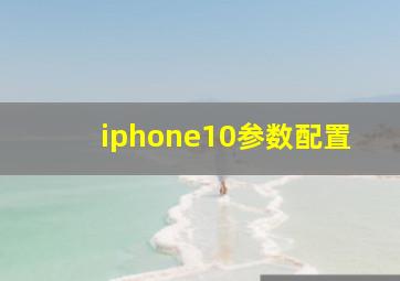 iphone10参数配置