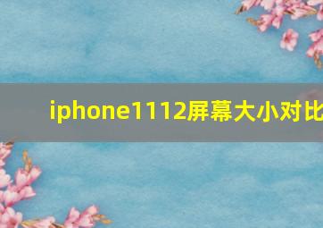 iphone1112屏幕大小对比