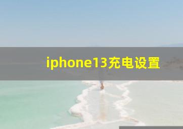 iphone13充电设置