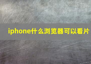 iphone什么浏览器可以看片