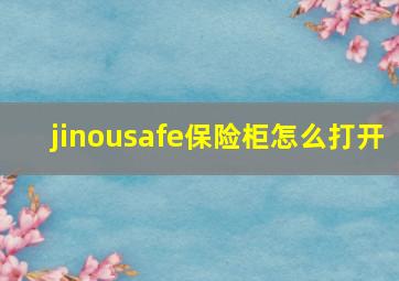 jinousafe保险柜怎么打开