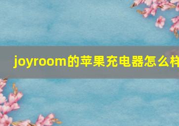 joyroom的苹果充电器怎么样