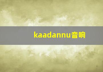 kaadannu音响