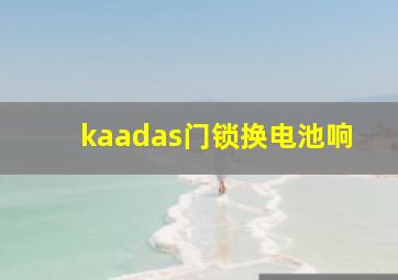 kaadas门锁换电池响