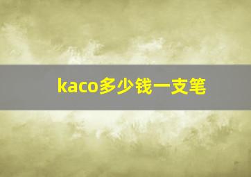 kaco多少钱一支笔