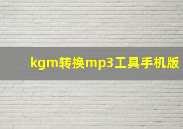 kgm转换mp3工具手机版