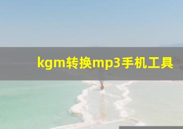 kgm转换mp3手机工具