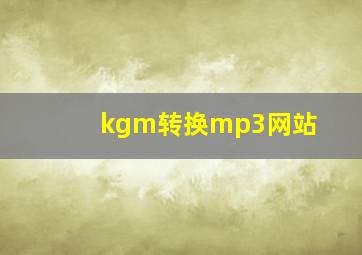 kgm转换mp3网站