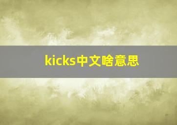 kicks中文啥意思