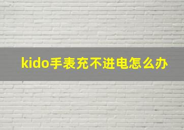 kido手表充不进电怎么办