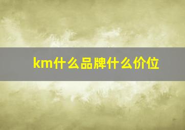 km什么品牌什么价位