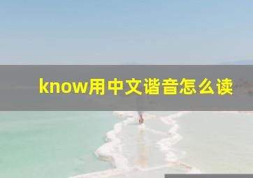 know用中文谐音怎么读