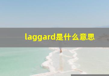 laggard是什么意思