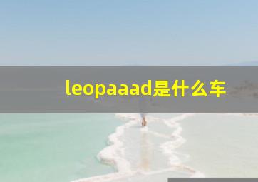 leopaaad是什么车