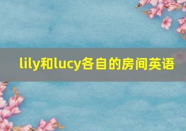 lily和lucy各自的房间英语