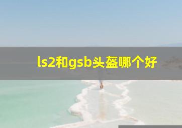 ls2和gsb头盔哪个好