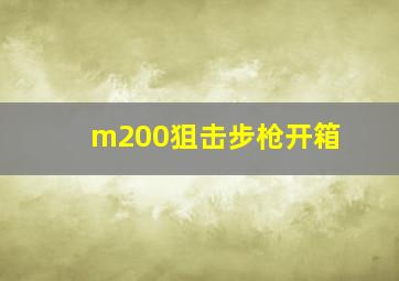 m200狙击步枪开箱