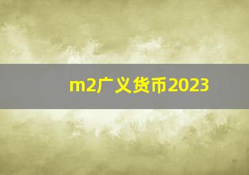 m2广义货币2023