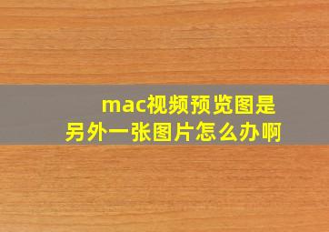 mac视频预览图是另外一张图片怎么办啊