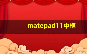 matepad11中框