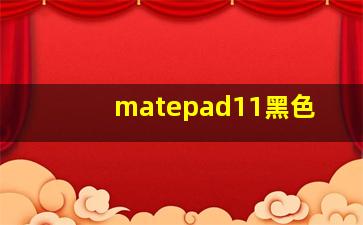 matepad11黑色